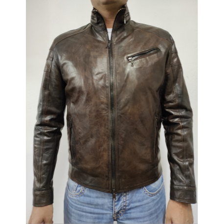 Leather Jacket Zeus lined